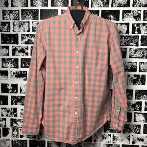 J. crew Longsleeve dress shirt orange checkered men’s extra large button down
